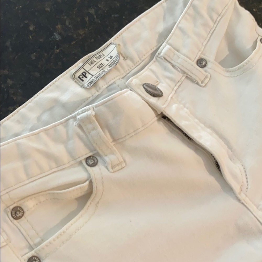 Free People White Skinny Jeans